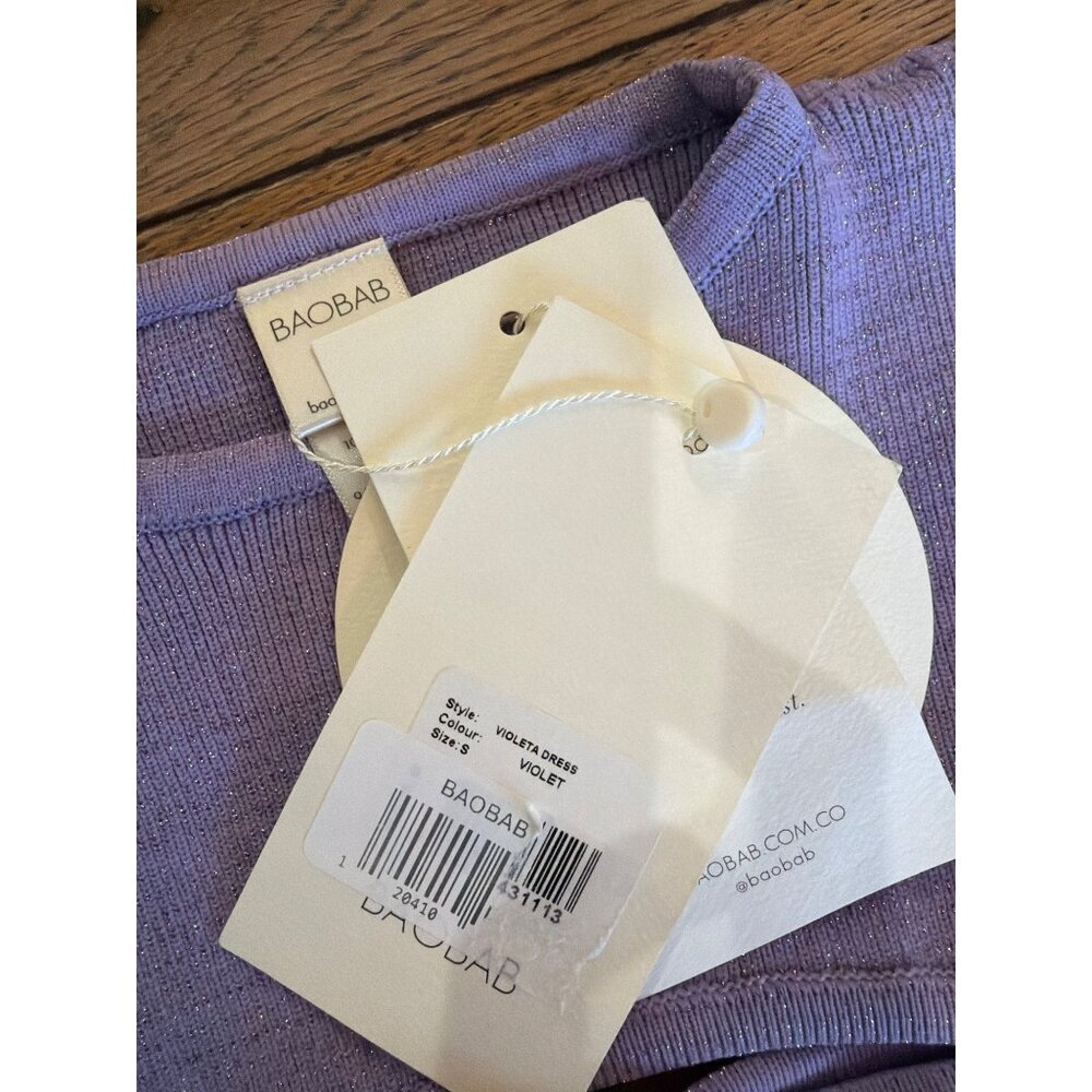 Baobab Violeta Knit Mini Dress Violet Purple Womens Size Small - Picture 13 of 14